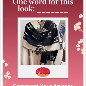 Elegant Black and White Scarf